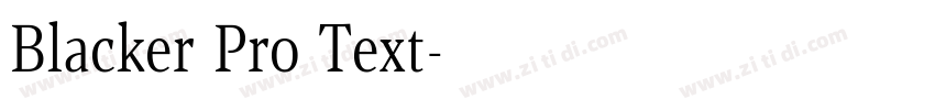 Blacker Pro Text字体转换